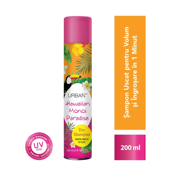 Șampon uscat invizibil cu filtru UV, fără urme albe Hawaiian Monoi Paradise
