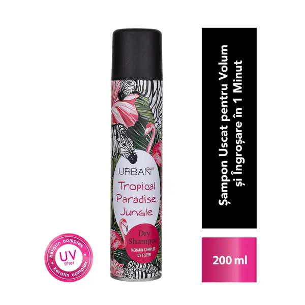 Șampon uscat invizibil cu filtru UV, fără urme albe Tropical Paradise Jungle