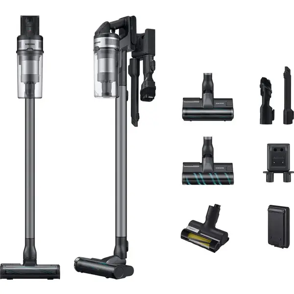 Samsung Aspirator vertical Samsung, 0.8 L, 550 W, filtru HEPA, acumulator, gri