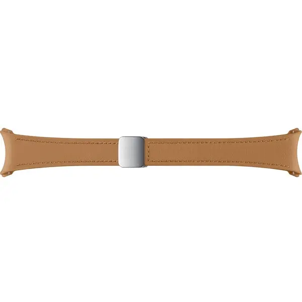 Samsung Bratara D-Buckle Hybrid Eco-Leather Band (Slim, Small/Medium) pentru SAMSUNG Galaxy Watch6, ET-SHR93SDEGEU, Camel
