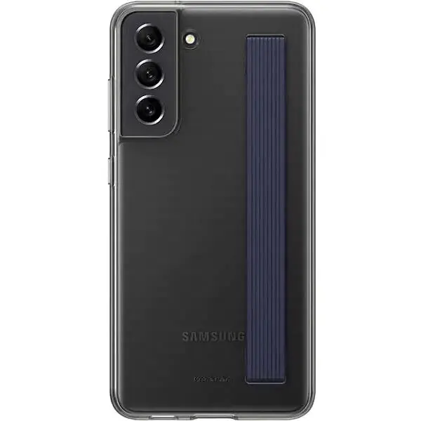 Samsung Carcasa Clear Strap Cover pentru SAMSUNG Galaxy S21 FE, EF-XG990CBEGWW, Transparent - Black