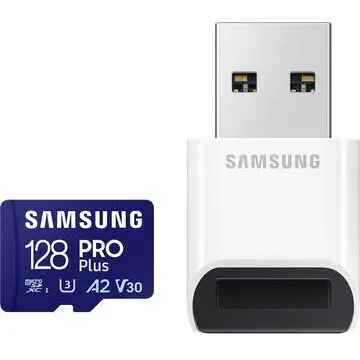 Samsung Card memorie Samsung, microSD PRO Plus MB-MD128SB/WW 128 GB + cititor