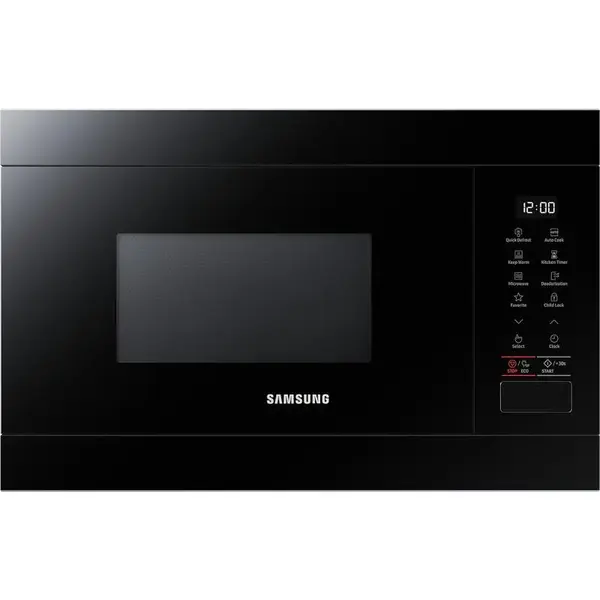 Samsung Cuptor cu microunde incorporabil MS22T8254AB, 850 W, capacitate 22 L, Interior din ceramica, Negru