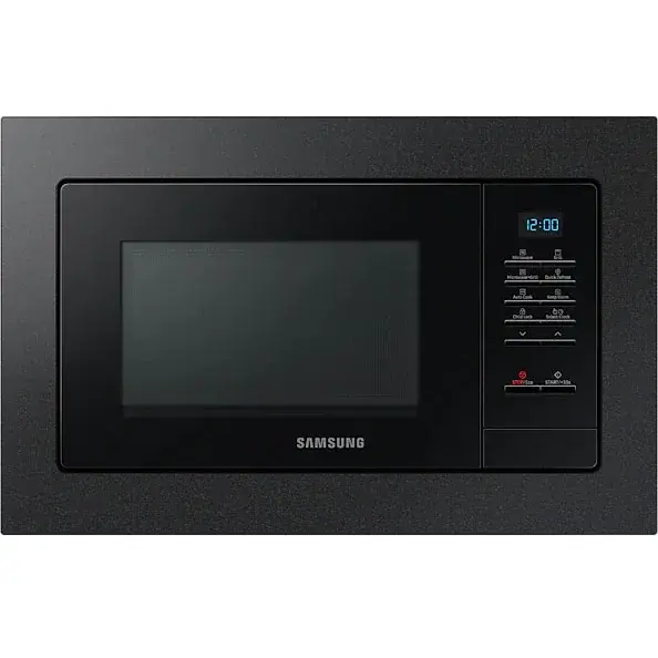 Samsung Cuptor cu microunde incorporabil Samsung MG23A7013CB, 23L, 800W, Grill, 6 trepte de putere, Mod Eco, Dezghetare rapida, Functie Grill Fry, Negru