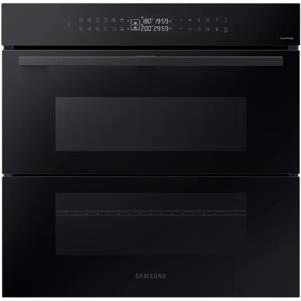 Samsung Cuptor incorporabil Bespoke Samsung NV7B4345VAK/U2, Electric, 76 l, Autocuratare catalitica, Dual Cook Flex, Display touch, Air sous vide, Natural Steam, SmartThings Cooking, Clasa A+, Negru