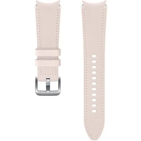 Samsung Galaxy Watch 4 / 4 Classic - Bratara Hybrid, cu cusatura (20mm, M/L), piele - Roz