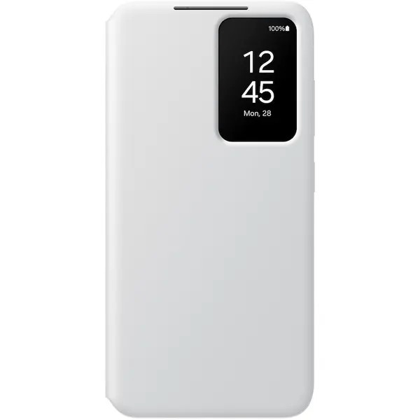 Samsung Husa pentru telefon mobil Samsung Galaxy S24 (S921), Flip Smart View Wallet Case, Alb