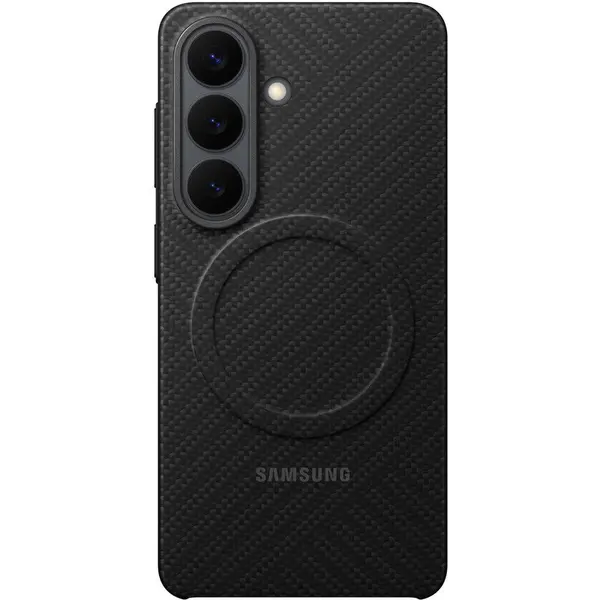 Samsung Husa protectie spate pentru Telefon Galaxy S26 Ultra, Carbon Magnet Case, Negru