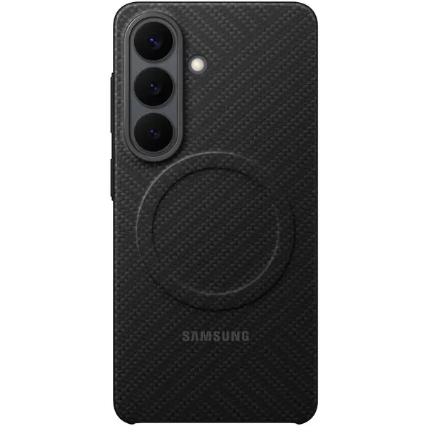 Samsung Husa protectie spate pentru Telefon Samsung Galaxy S26, Carbon Magnet Case, Negru