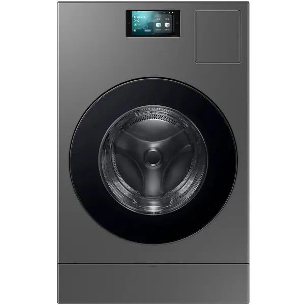 Samsung Masina de spalat rufe cu uscator Samsung WD18DB8995BZT2, Spalare 18 kg, Uscare 11 kg, 1000 rpm, Clasa A, AI Home 7 Display, AI Wash & Dry, AI Ecobubble, Super Speed 98 min, Digital Inverter Motor, Negru