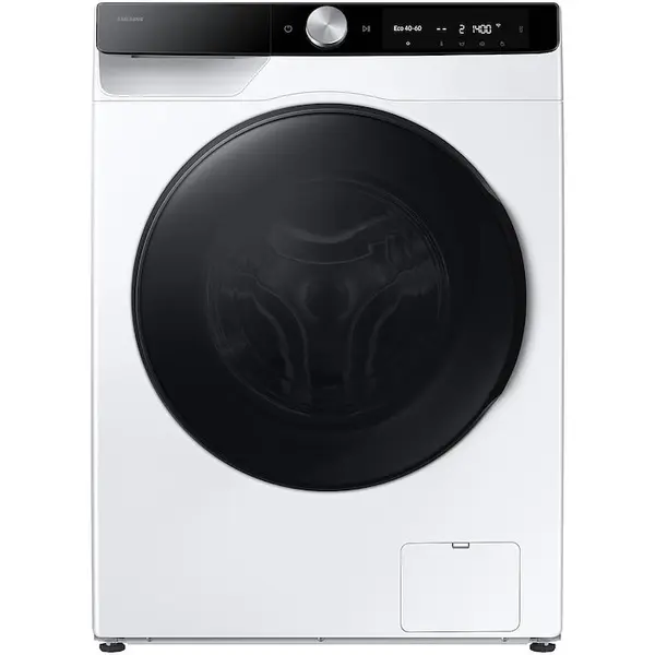Samsung Masina de spalat rufe slim cu uscator Samsung WD90DG6G94BKU4, Spalare 9 kg, Uscare 5 kg, 1400 rpm, Clasa A, AI Control, AI Wash, Auto Dispense, Ai Ecobubble, Super Speed 39, Space Max, Smart Things WiFi, Digital Motor Inverter, Alb
