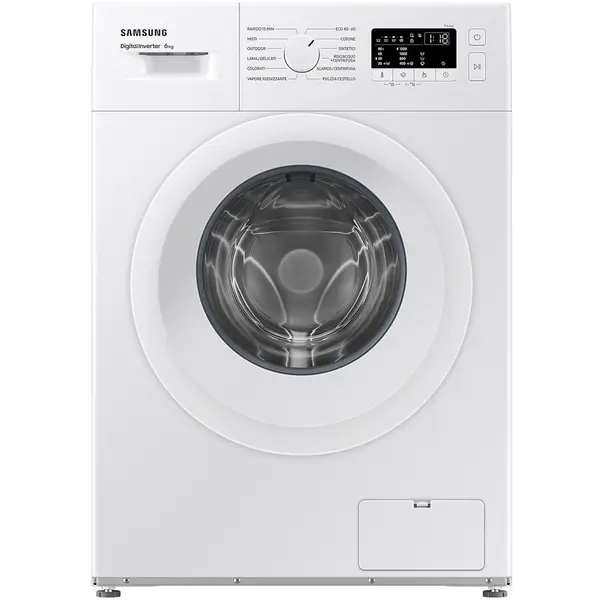 Samsung Masina de spalat rufe slim Samsung WW60A3120WE/LE, 6 kg, 1200 RPM, Clasa C, Hygiene Steam, Quick Wash 15 min, Alb