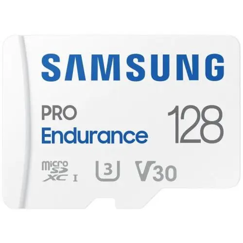 Samsung Memory Card microSDXC Samsung PRO Endurance 128GB, Class 10, UHS-I U3, V30 + Adaptor SD