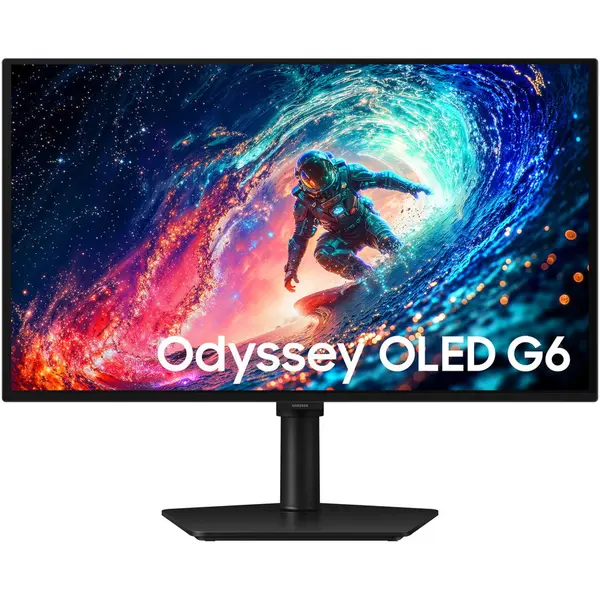 Samsung Monitor Gaming OLED Samsung 27 LS27HG612SUXEN, QHD 2560 x 1440, HDMI, DisplayPort, Pivot, 240 Hz, 0.03 ms Negru