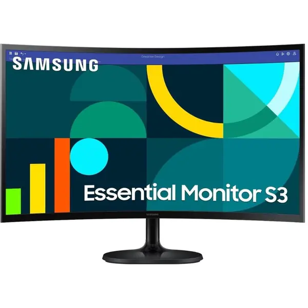 Samsung Monitor VA LED Samsung 27 LS27D360GAUXEN, Full HD, VGA, HDMI, Ecran curbat, 100 Hz, 4 ms, Negru