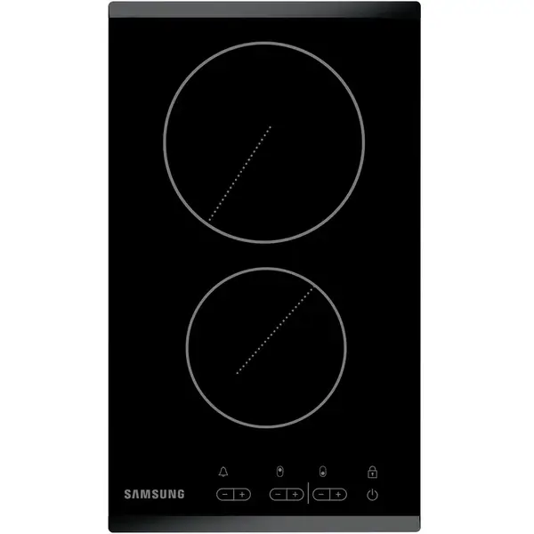 Samsung Plita incorporabila Samsung C21RJAN, Vitroceramica, 2 zone de gatire, Control touch, 30 cm, Sticla neagra