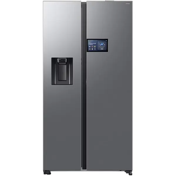 Samsung Side by side Samsung RS90F65EDTEO, 621 l, Ecran 9 AI Home, SmartThings AI Energy, Full No Frost, Mono & Metal Cooling, Dozator de apa/gheata, Compresor Digital AI Inverter, Clasa D, H 178.4 cm, Inox