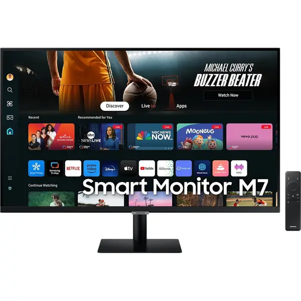 SAMSUNG Smart Monitor M7 32 4K UHD, VA, Smart TV Apps, USB C 65W, HDMI, Wi Fi, Bluetooth, Boxe