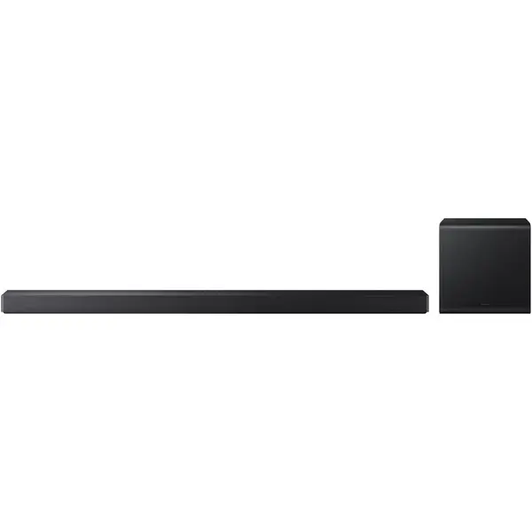 Samsung Soundbar Samsung HW-QS700F, 3.1.2, Bluetooth, Wi-Fi, Subwoofer wireless, Wireless Dolby Atmos, HDMI eARC, Negru Titan