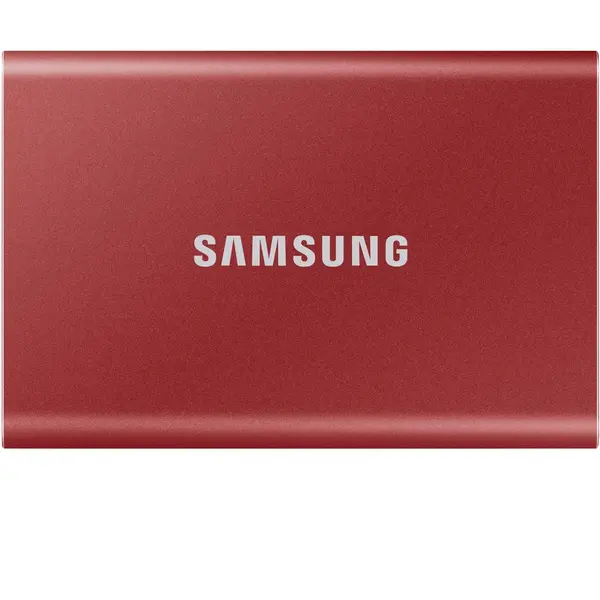 Samsung SSD extern Samsung T7 portabil, 500GB, USB 3.2, Metallic Red