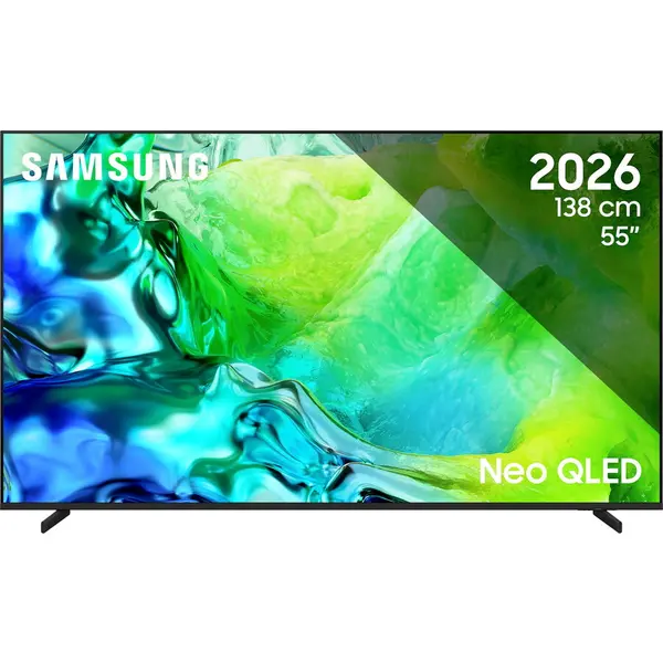 Samsung Televizor Samsung MiniLED Neo QLED 55QN80H, 138 cm, Smart, 4K Ultra HD, 144 Hz, Clasa E(Model 2026), Negru