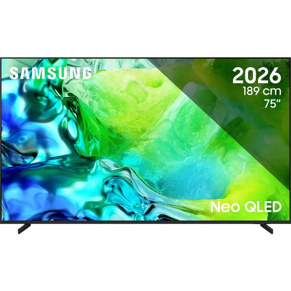 Samsung Televizor Samsung MiniLED Neo QLED 75QN80H, 189 cm, Smart, 4K Ultra HD, 144 Hz, Clasa E (Model 2026), Negru