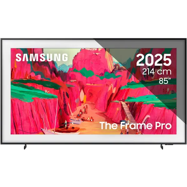 Samsung Televizor Samsung Neo QLED The Frame Pro 85LS03FW, 214 cm, Smart, 4K Ultra HD, Clasa G (Model 2025), Negru