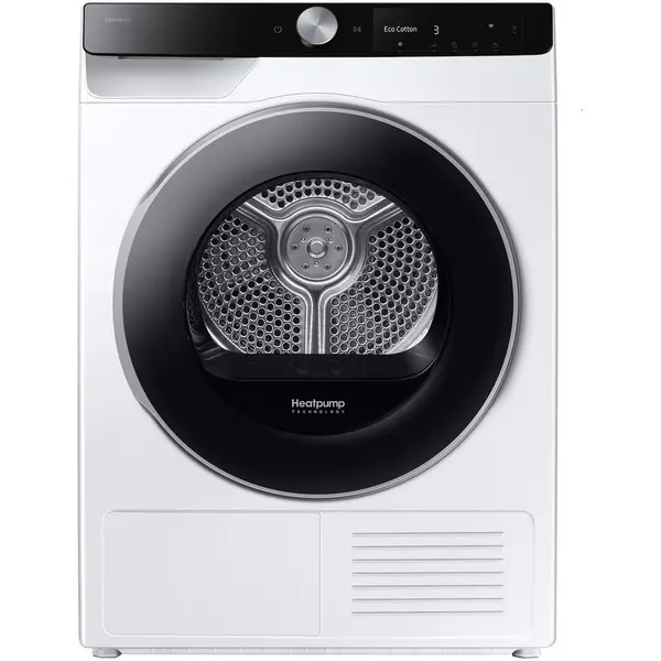 Samsung Uscator de rufe cu pompa de caldura Samsung DV90DG6845LKU4, 9 kg, Clasa A, AI Dry+, Compresor Inverter, Air Refresh, Wifi, Alb