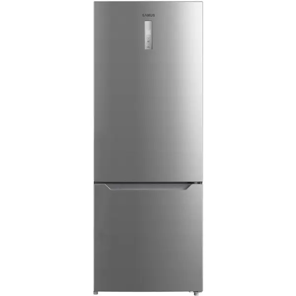 Samus Combina frigorifica Samus SCX755NFE, 435 l, Full No Frost, Afisaj electronic LCD, Super Freeze, Termostat electronic reglabil, 3 sertare la congelator, H 188 cm, Inox-Argintiu