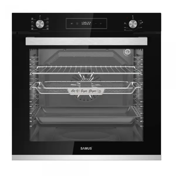 Samus Cuptor incorporabil Samus SCE828GCF3D, 80L, Negru