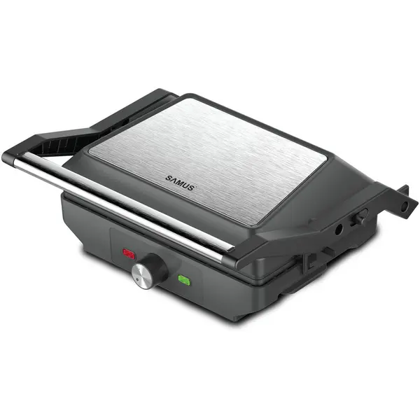 Samus Gratar electric Samus GTS1600X, putere 1600 W, Control reglabil al temperaturii, Placi antiaderente, Panou Inox
