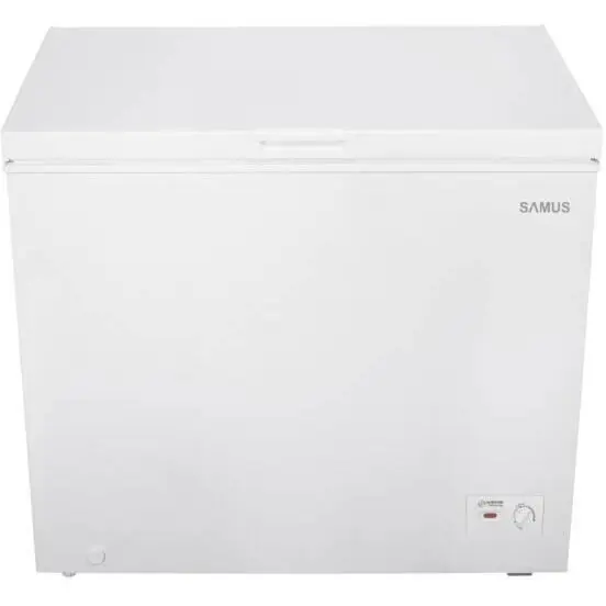 Samus Lada frigorifica Samus LS321IE, Motor inverter, Fast Freeze, Capacitate neta 287 l, Clasa E, Dezghetare manuala, Alb