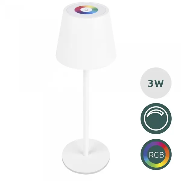 Samus Lampa LED de masa Samus SLV360-300LM-3W-3000K+RGB+DIMMER, alb
