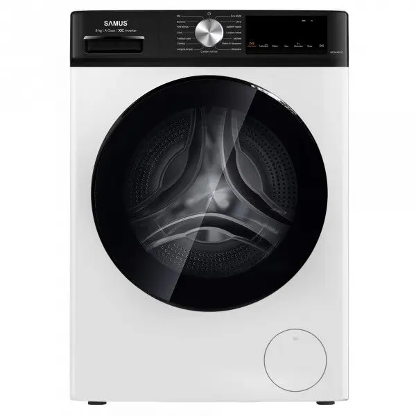 Samus Masina de spalat rufe Samus WSDMI-80142, 8 kg, 1400 rpm, Clasa A, alb
