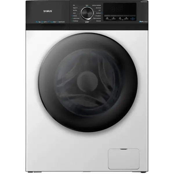 Samus Masina de spalat rufe Samus WSED8128IDM, 8 kg, 1200 rpm, Clasa A, Alb