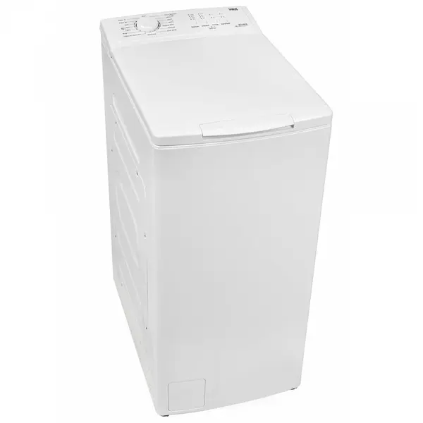 Samus Masina de spalat rufe verticala Samus WTSI-80132, 8 kg, 1300 rpm, Motor Inverter, 15 programe, latime 40 cm, Programe speciala Hygiene, Blugi, Blocare acces copii, auto-echilibrare tambur, Alba