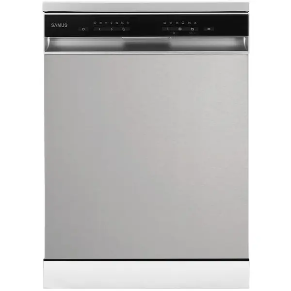 Samus Masina de spalat vase SDBX614.8, 14 seturi, 8 Programe, Latime 60 cm, Afisaj electronic, Inox-Negru