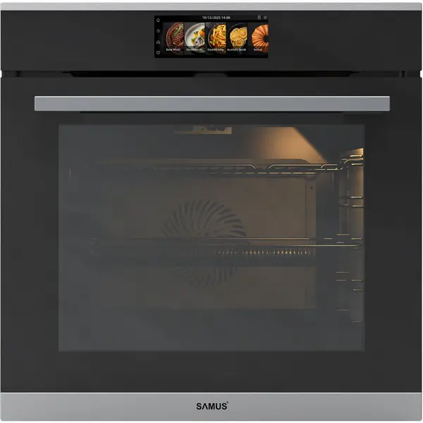 Samus PACHET Cuptor incorporabil Samus SC634GDT15H, clasa A+, 3440 W, 74 L,+ Plita incorporabila vitroceramica Samus PSVE-64BG3, 60 cm, 4 arzatoare, 5800 W, Negru