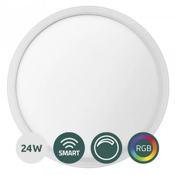 Samus Plafoniera LED Smart Samus SLP420-2880LM-24W-3000/4000/6500K+RGB+DIMMER, alb