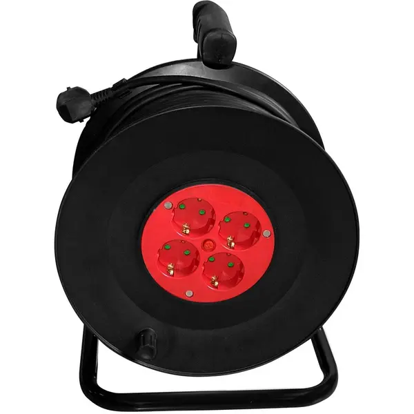 Samus Prelungitor cu tambur Samus 4 prize Schuko, 25m, 3680w, 3x 1,5mmp, IP20,4PT25-3680