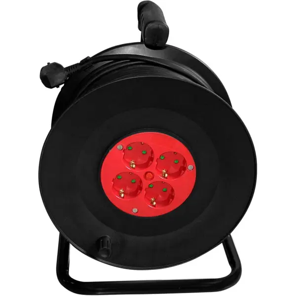 Samus Prelungitor cu tambur Samus 4PT50-3680, 4 prize Schuko, 50m, 3680w, 3x 1,5mmp, IP20