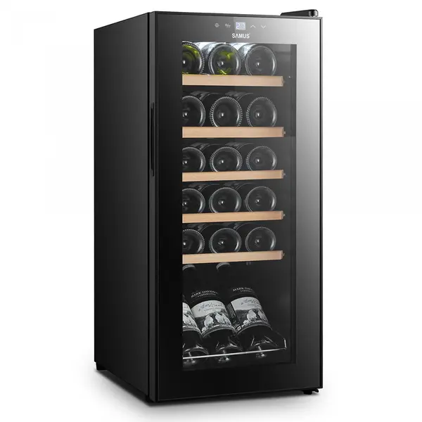 Samus Racitor pentru vin Samus SRV55LMC, 50L, 18 sticle, Clasa G, H77 cm, negru