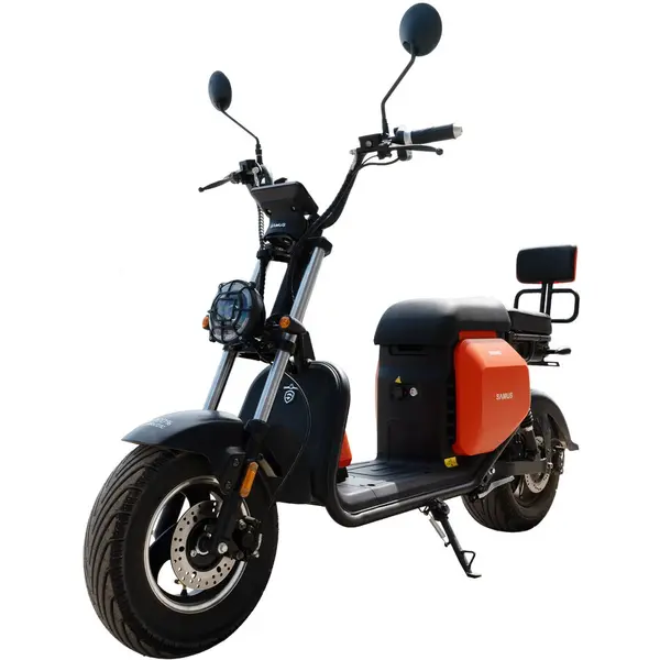 Samus Scuter electric Samus Denver-45-10T2100-60V20L-Orange, 2000W, Viteza Maxima :45 km/h, Acumulator 60V20AH, Tip baterie litiu, Autonomie 56 km, Portocaliu