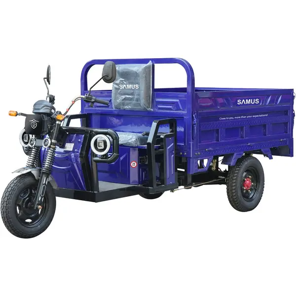 Samus Triciclu electric cargo Samus Texas-25-1.7-72V58 Blue, 1500W, Viteza Maxima 25 km/h, Acumulator 72V/ 58 Ah, Tip baterie plumb acid, Autonomie 40 -50 km, Albastru
