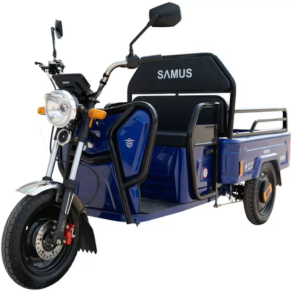 Samus Triciclu electric, tricicleta, Samus Cargo Ranger-25-1.1-72V32 Blue, 12 inch, motor 1000 W, acumulator 72V 32Ah, viteza maxima 25 km/h, autonomie 60 Km, sarcina maxima 460 kg, Albastru
