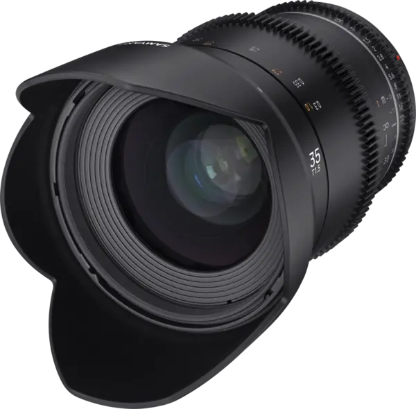 Samyang 35mm T1.5 VDSLR MK2 Sony FE Obiectiv video cinematic, Full Frame, Diafragma T1.5, Filtru 77mm, Weather Sealing