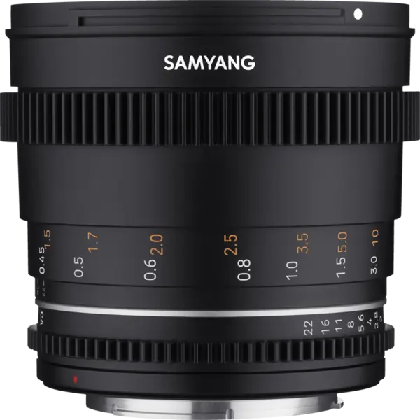 Samyang 50mm T1.5 VDSLR MK2 Sony FE Obiectiv video cinematic, Full Frame, Diafragma T1.5, Filtru 77mm, Weather Sealing