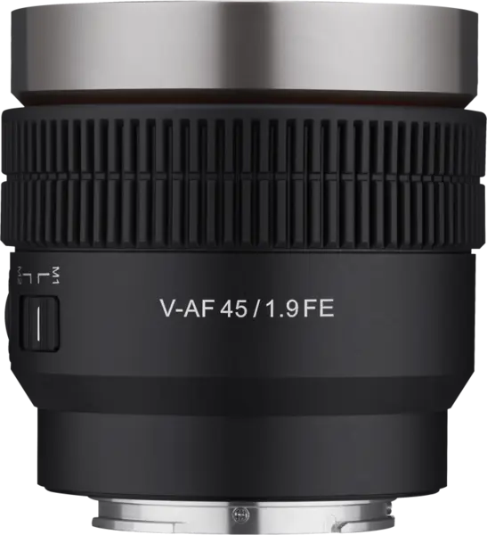 Samyang V-AF 45mm T1.9 Sony FE, Obiectiv video, cinematic, mirrorless, montura Sony