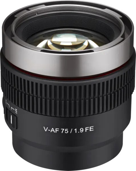 Samyang V-AF 75mm T1.9 Sony FE, Obiectiv video, cinematic, mirrorless, montura Sony