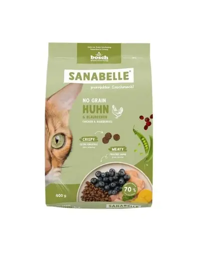 SANABELLE No Grain 400 g hrană completă fără cereale pentru pisici, cu pui